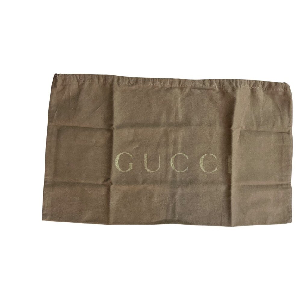 Gucci Brown Drawstring Dustbag 12"x20.75" For Handbags & Accessories